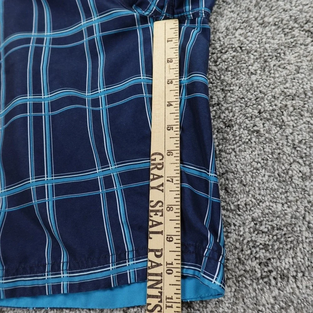 Speedo Shorts Mens Extra Large Blue Lined Stretch‎ Drawstring Board Swim Trunks